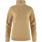 Övik Half Zip Knit W Dune Beige XXS