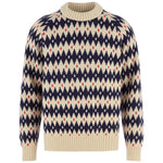 Övik Jacquard Knit M Light Beige-Dark Navy XS
