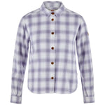 Övik Boxy Flannel Shirt W Eggshell-Lavender Mist XXS