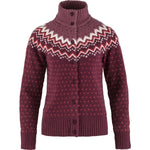 Övik Knit Cardigan W Dark Garnet XXS