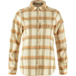 Övik Heavy Flannel Shirt W Chalk White-Dune Beige XXS