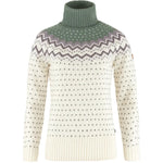 Övik Knit Roller Neck W Chalk White-Patina Green XXS