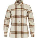 Övik Lite Flannel Shirt W Chalk White-Chestnut XXS
