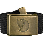 Canvas Brass Belt Black One Size