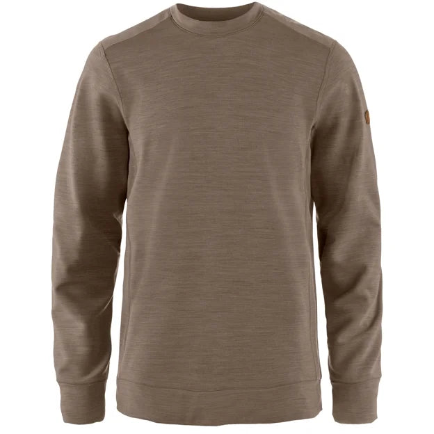 Keb Fleece Crew Neck M Suede Brown XS