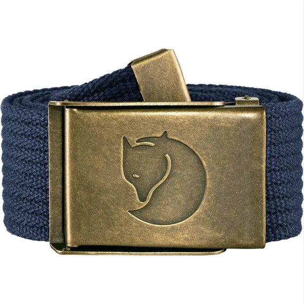 Canvas Brass Belt Black One Size