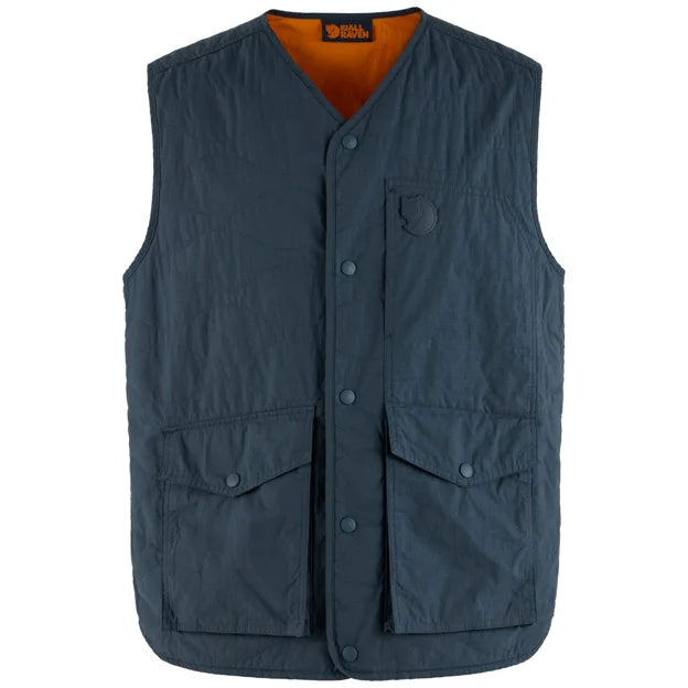 Samlaren Reversible Vest Mountain Blue-Field Orange XXS