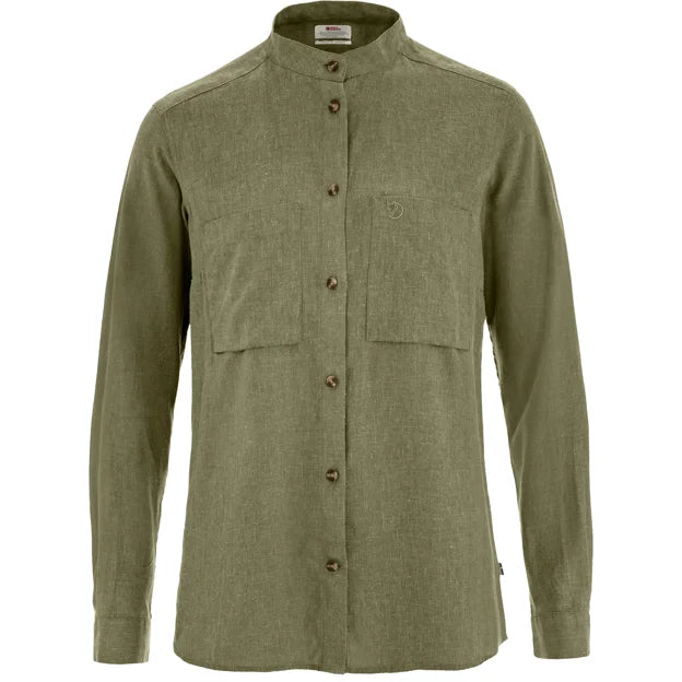 Övik Hemp Shirt LS W Chalk White XXS
