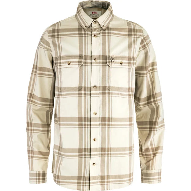Övik Lite Flannel Shirt M Chalk White-Fossil XS