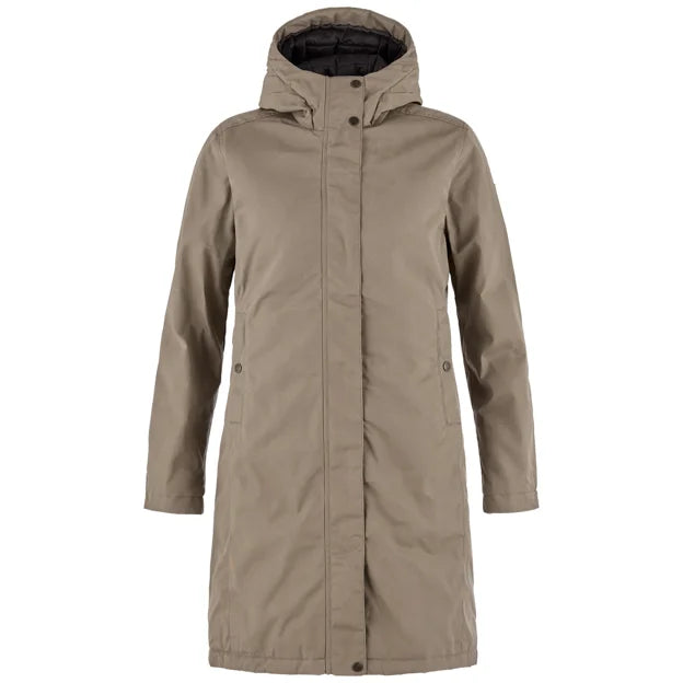 Kiruna Hydratic Padded Parka W Suede Brown XXS