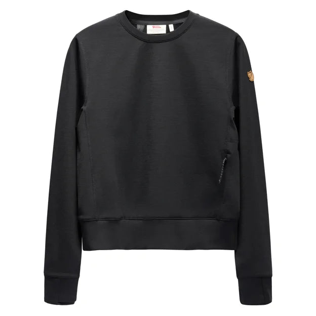 Keb Fleece Crew Neck W Black XXS