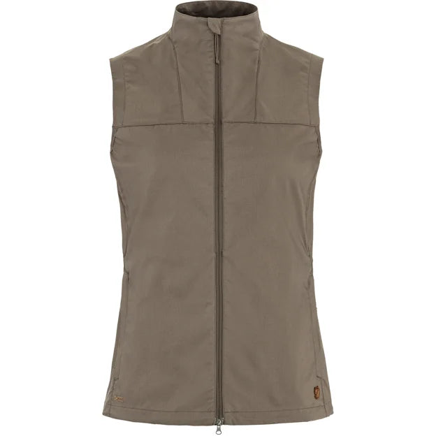 Abisko Vest W Suede Brown XXS