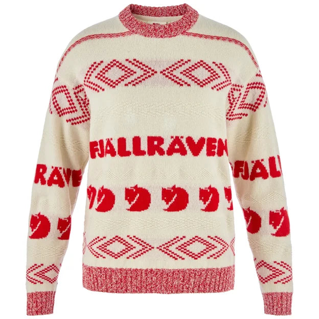 Fjällräven Jacquard Knit W Black Oak-Light Beige XXS