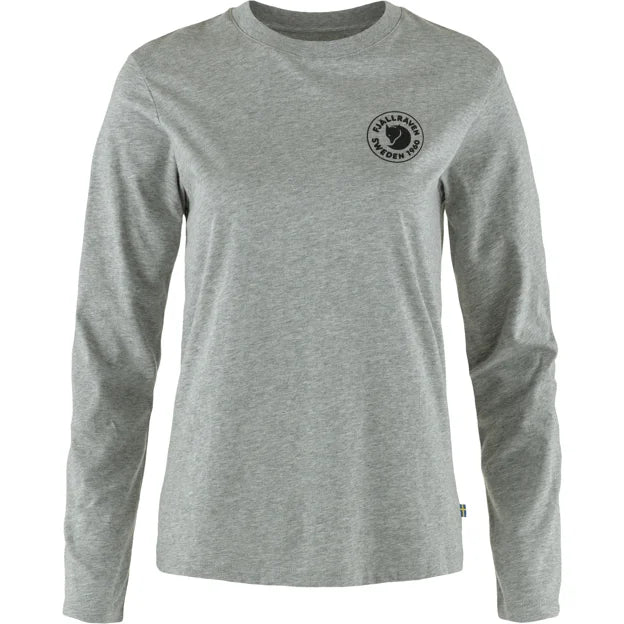 1960 Logo T-shirt LS W Grey-Melange XXS