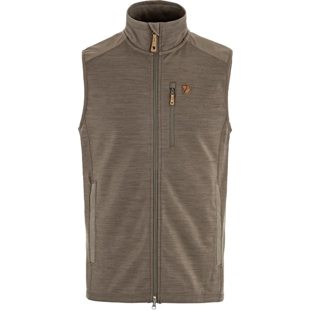 Keb Fleece Vest M Suede Brown XS