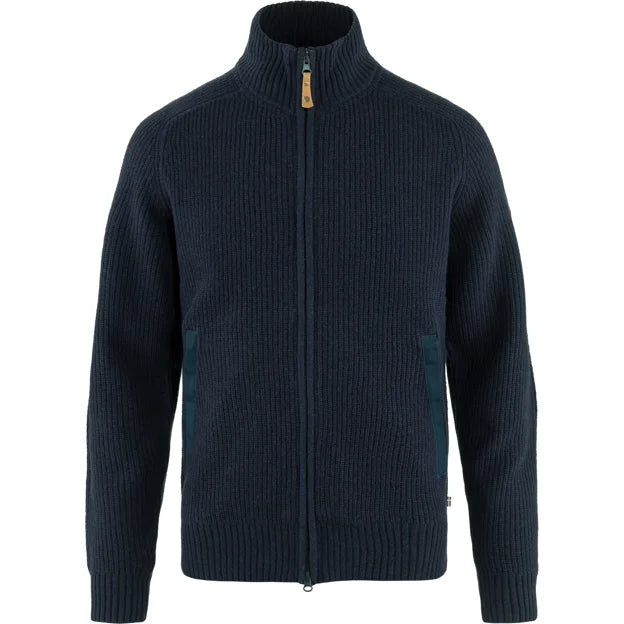 Övik Zip Cardigan Knit M Dark Grey XS