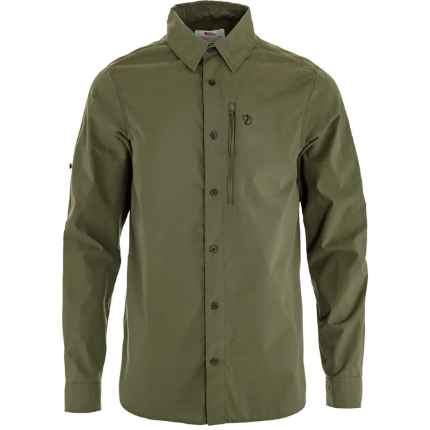 Abisko Hike Shirt LS M Dark Navy-Chalk White XS
