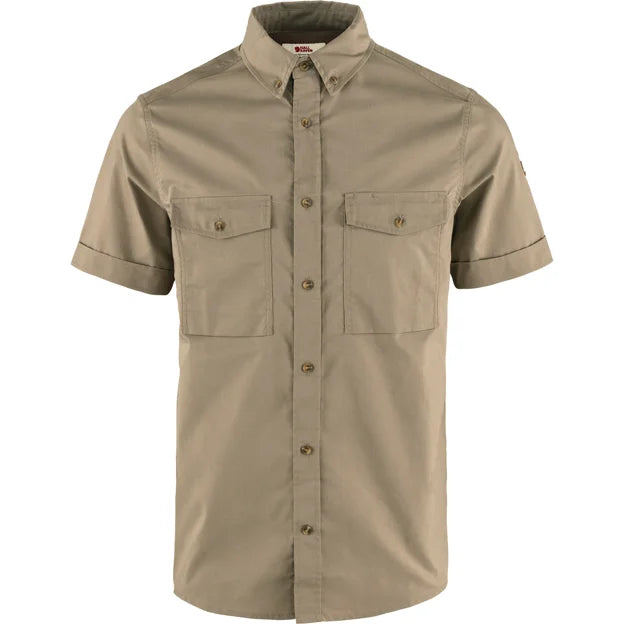 Övik Air Stretch SS Shirt M Suede Brown XS