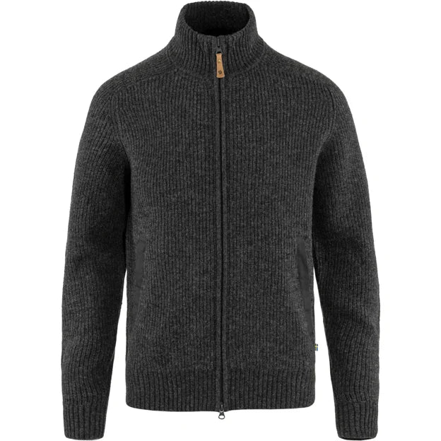 Övik Zip Cardigan Knit M Dark Grey XS