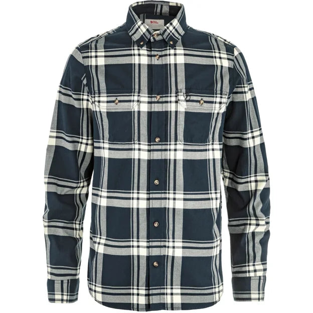 Övik Lite Flannel Shirt M Chalk White-Fossil XS