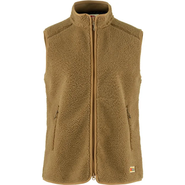 Vardag Pile Fleece Vest W Buckwheat Brown XXS