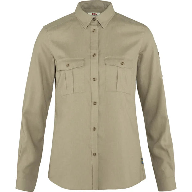 Övik Travel Shirt LS W Sand Stone XXS