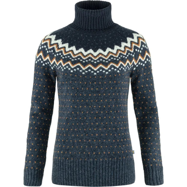 Övik Knit Roller Neck W Chalk White-Patina Green XXS