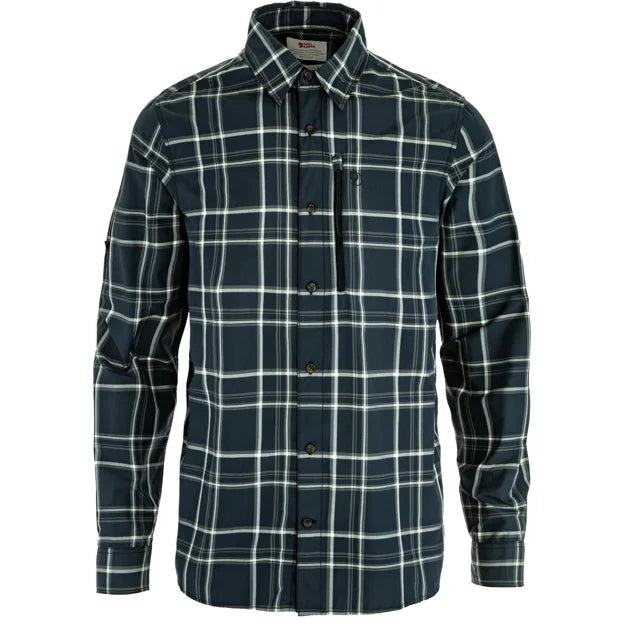 Abisko Hike Shirt LS M Dark Navy-Chalk White XS
