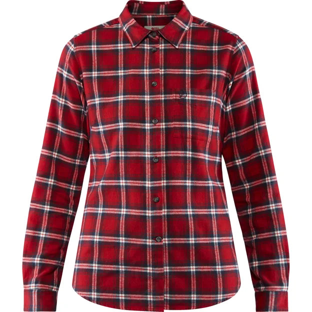 Övik Flannel Shirt W Dark Navy XXS