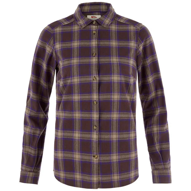 Övik Classic Flannel Shirt W Mais Yellow-Fossil XXS