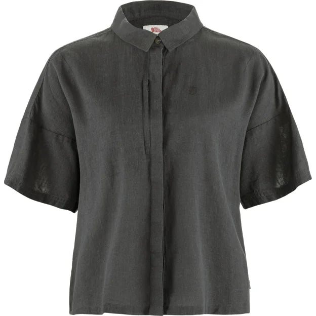 Övik Hemp Camp Shirt SS W Dark Grey XXS